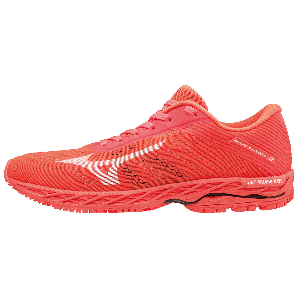 Mizuno WAVE SHADOW 3 - Bayan Koşu Ayakkabısı - Mercan/Beyaz Türkiye (NIQBJT-271)